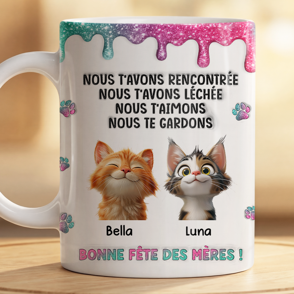 9225MFR2 effet dimpression 3d bonne fete des meres cadeau fan de chat mug personnalise chat 9225m8ead