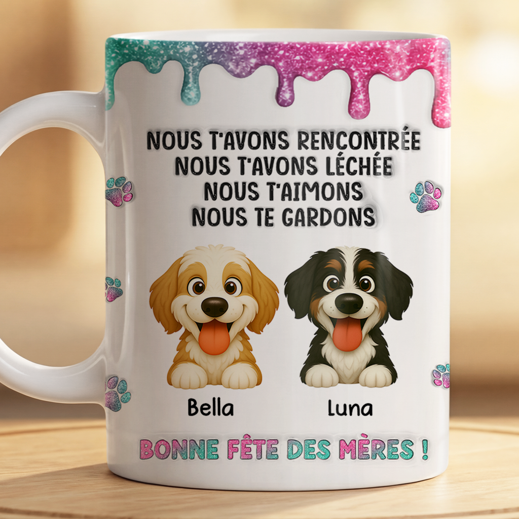 9225MFR2 effet dimpression 3d bonne fete des meres cadeau fan de chien mug personnalise chien 9225m8eac
