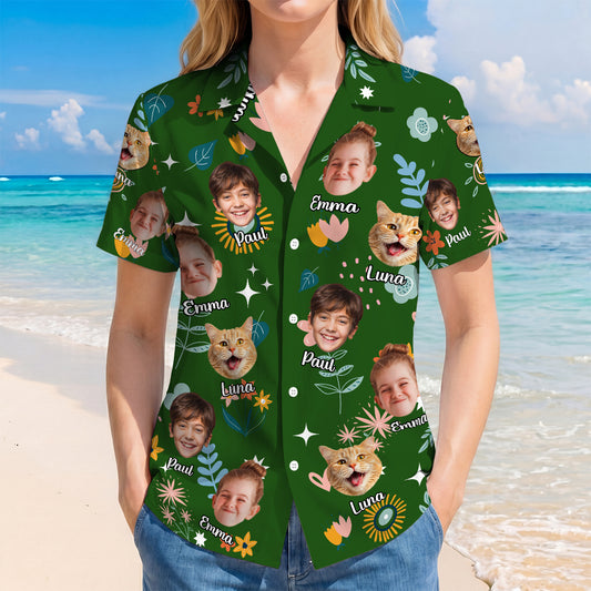 9240AFR2 cadeau ideal pour ete chemise a fleurs hawaienne homme et femme personnalisee photo 9240aa6yca