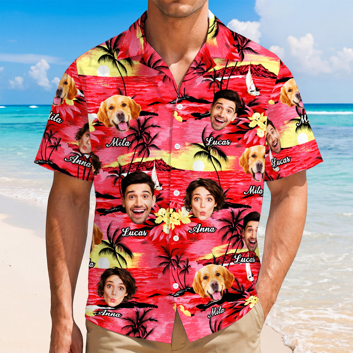 9241AFR2 chemise hawaienne personnalisee photo cadeau humour pour homme et femme 9241aa6dwa