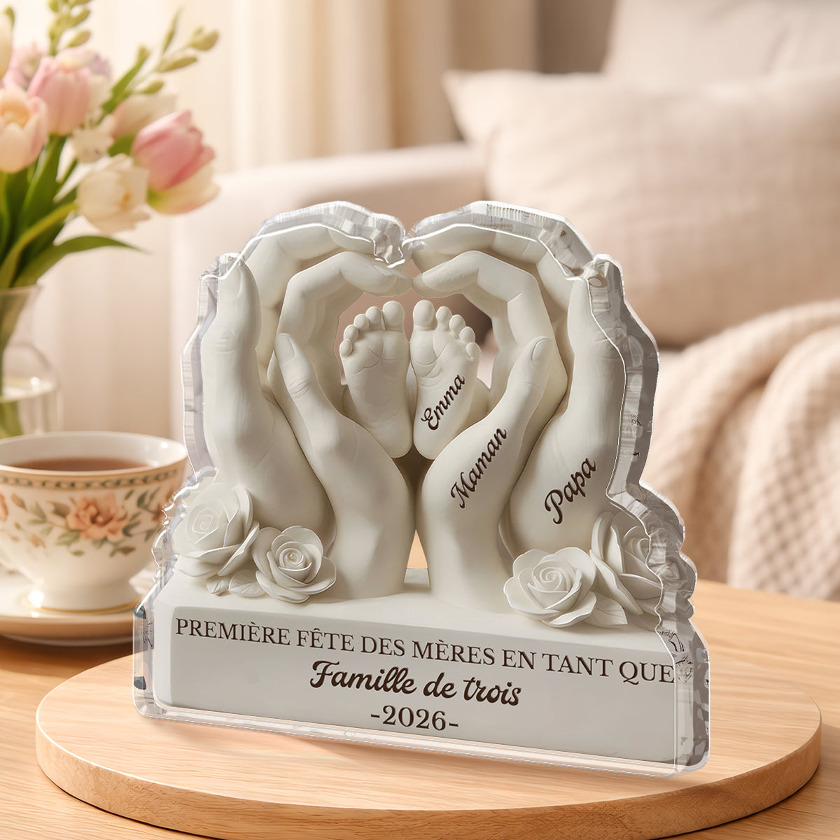 9250AFR2 effet dimpression 3d premiere fete des meres a trois cadeau maman papa bloc acrylique personnalise forme decoupee 9250artekb_b690d75e 526f 4578 afbf a5e40878f42c