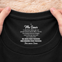9255AFR2 cadeau frere et soeur_ tee shirt personnalise texte a l_interieur du col de couleur foncee 9255aacfpb