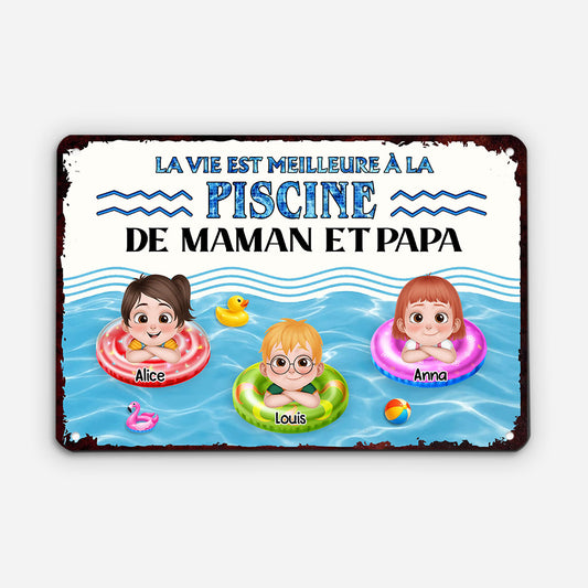 9275EFR2 la piscine de mamie et papy maman et papa plaque metallique personnalisable pour ete 9275e8ysa