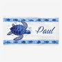 9276BFR1 dessin tortue avec prenom serviette de plage personnalise_ homme femme 9276b8esb