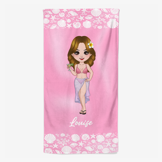 9277BFR1 serviette de plage personnalisable_ cadeau original pour femme ete 9277b8cna