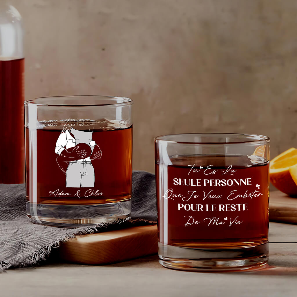 Tu Es La Seule Personne Que - Cadeau Personnalisé | Verre À Whisky Pour Couple
