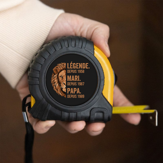 FR2 metre ruban personnalisable legende papa papy lion