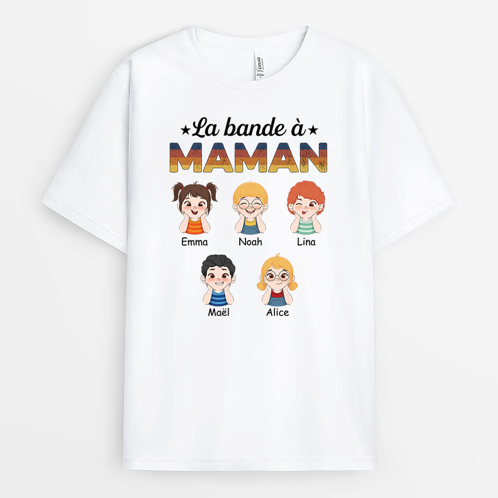 La Bande À Maman Dessin Mignon - Cadeau Personnalisé | T-shirt pour Maman