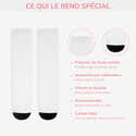 Chaussettes Personnalisées "Chut Je Lis" - Cadeau Drôle Pour Amie, Sœur - Personnalisation Nom - Polyester - 8