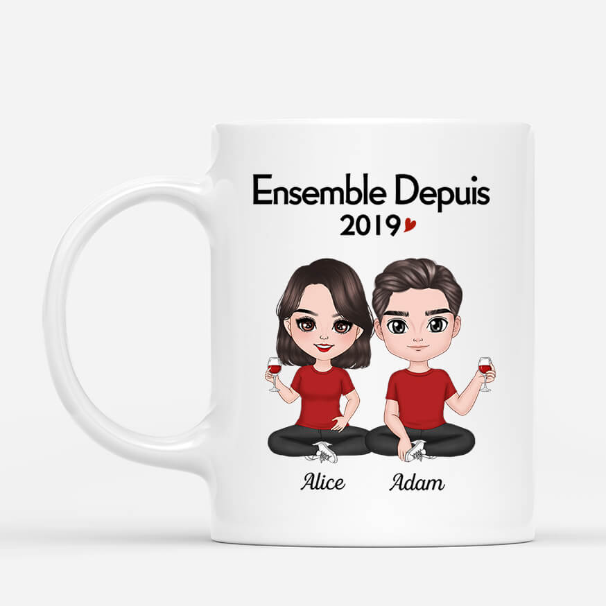 Ensemble Depuis - Cadeau Personnalisé | Mug pour Couples Amoureux