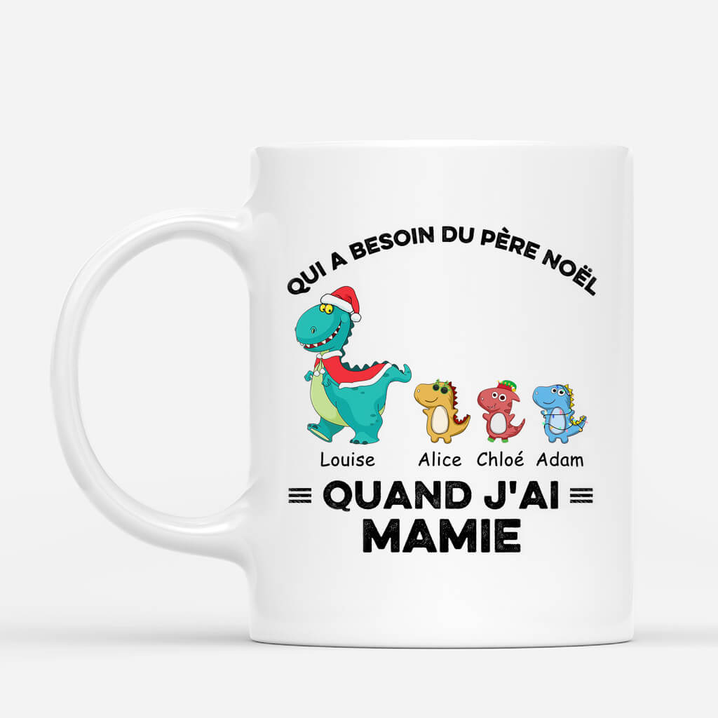 Quand J'ai Maman Mamie - Cadeau Personnalisé | Mug pour Maman Mamie Noël