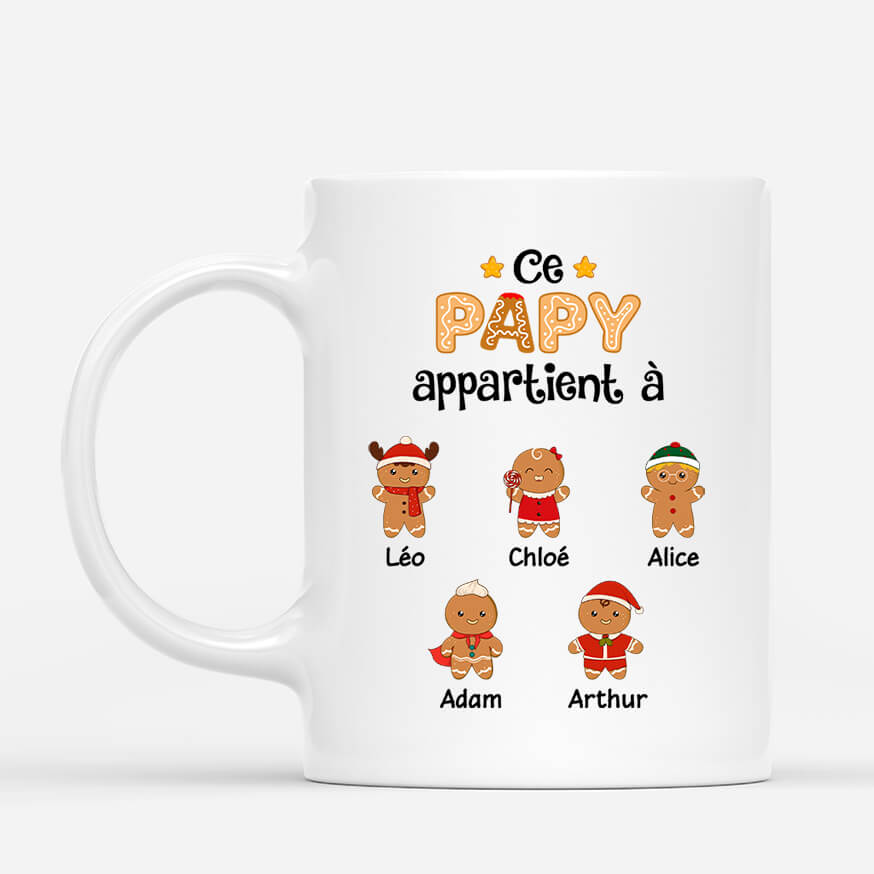 Ce Papi Appartient À - Cadeau Personnalisé | Mug pour Papa Papi Noël