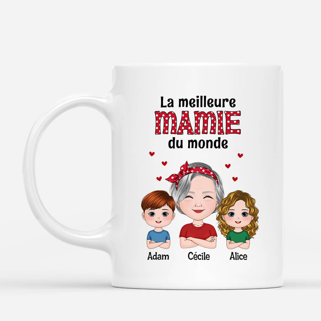 La Meilleure Mamie Maman Du Monde - Cadeau Personnalisé | Mug pour Mamie Maman