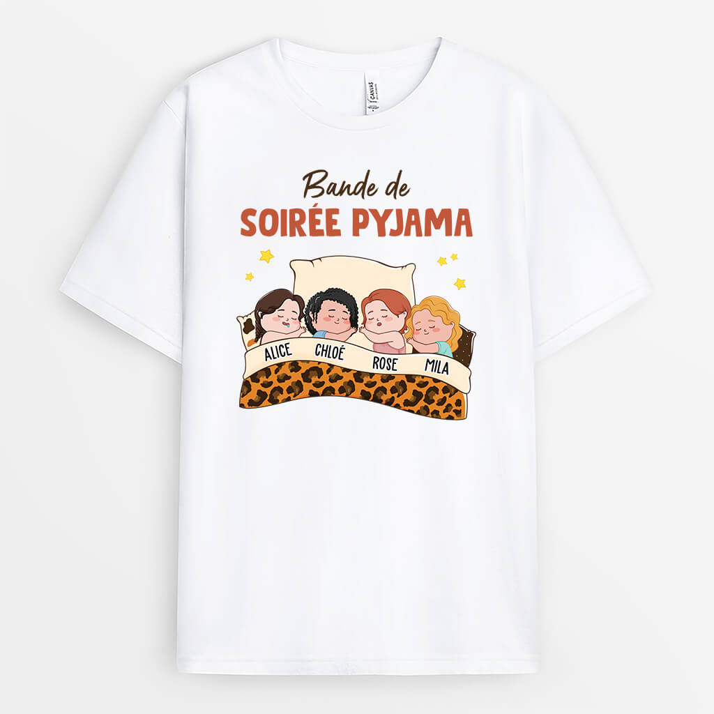 Bande De Soirée Pyjama - Cadeau Personnalisé | T-shirt Pour Meilleure Amie