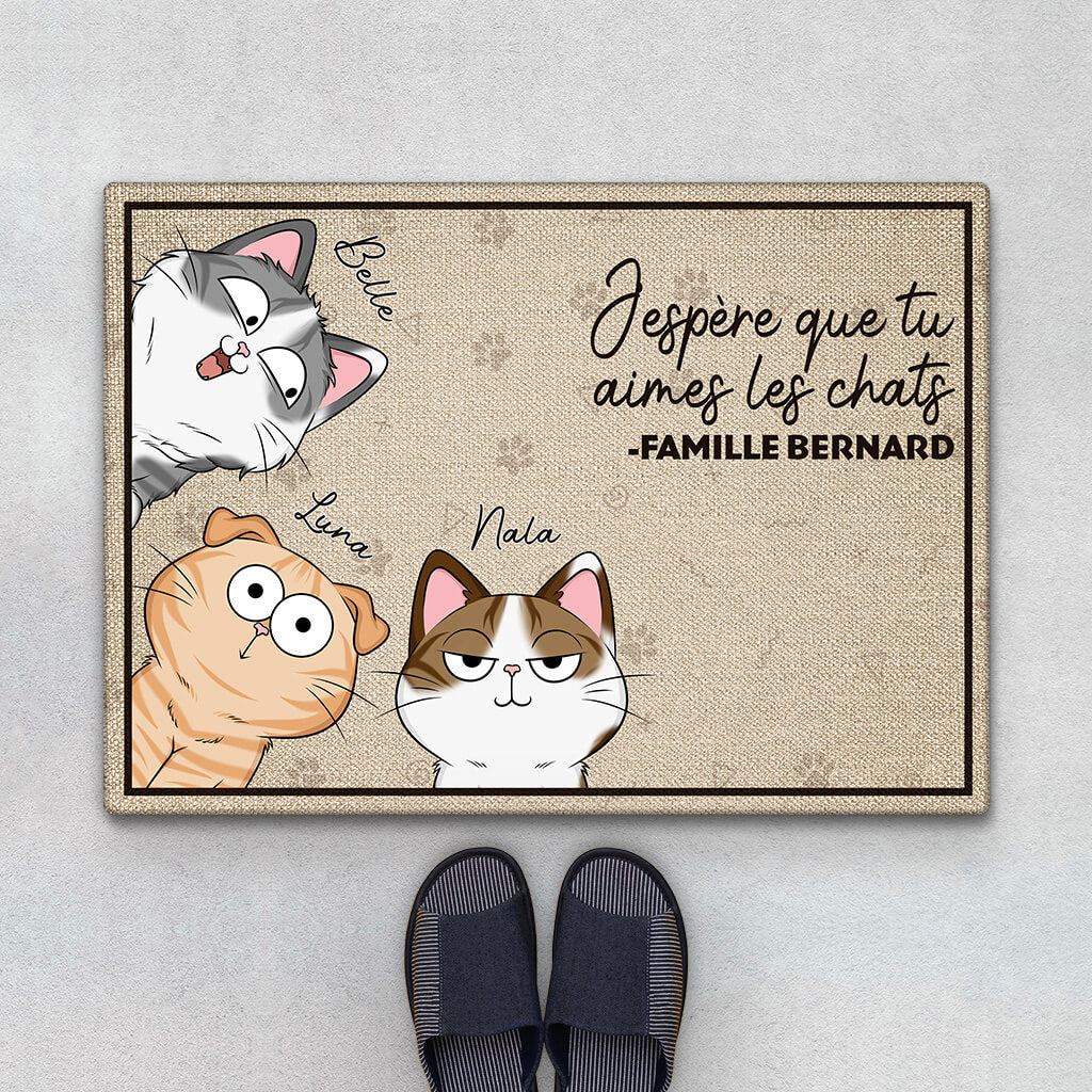 J’espère Que Tu aimes Les Chats - Cadeau Personnalisé | Pallaisson pour Les amoureux des animaux