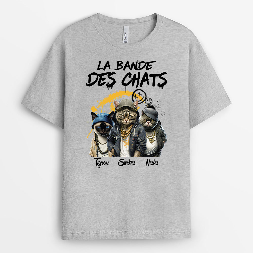 La Bande De Chat (Hip-Hop) - Cadeau Personnalisé | T-shirt pour les amoureux des animaux