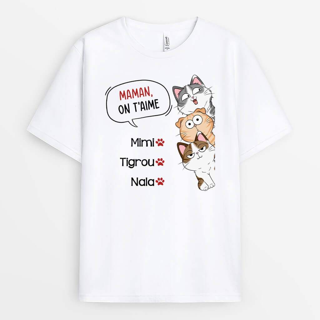 Papa/Maman Nous T'Aimons - Cadeau Personnalisé | T-shirt pour Amoureux des animaux
