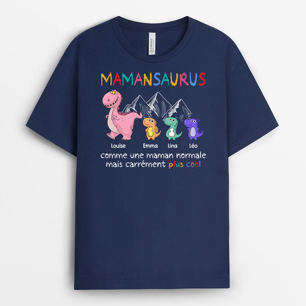 Mamansaurus/Mamiesaurus - Cadeau Personnalisé | T-shirt pour Femme