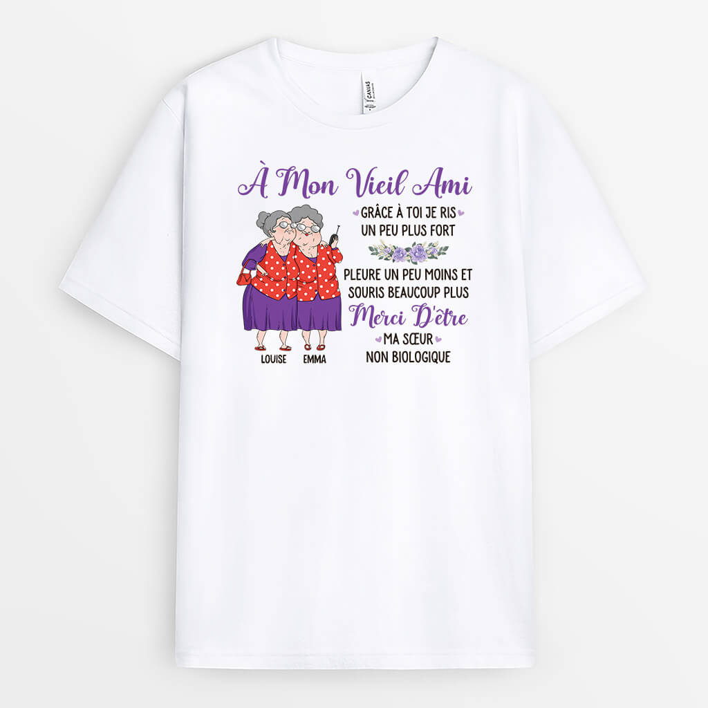 Vielle Amie - Cadeau Personnalisé | T-shirt pour les copine