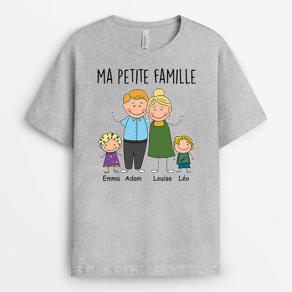 Ma Petite Famille Comme Une Famille Ordinaire Mais Plus Cool - Cadeau Personnalisé | T-shirt pour Famille