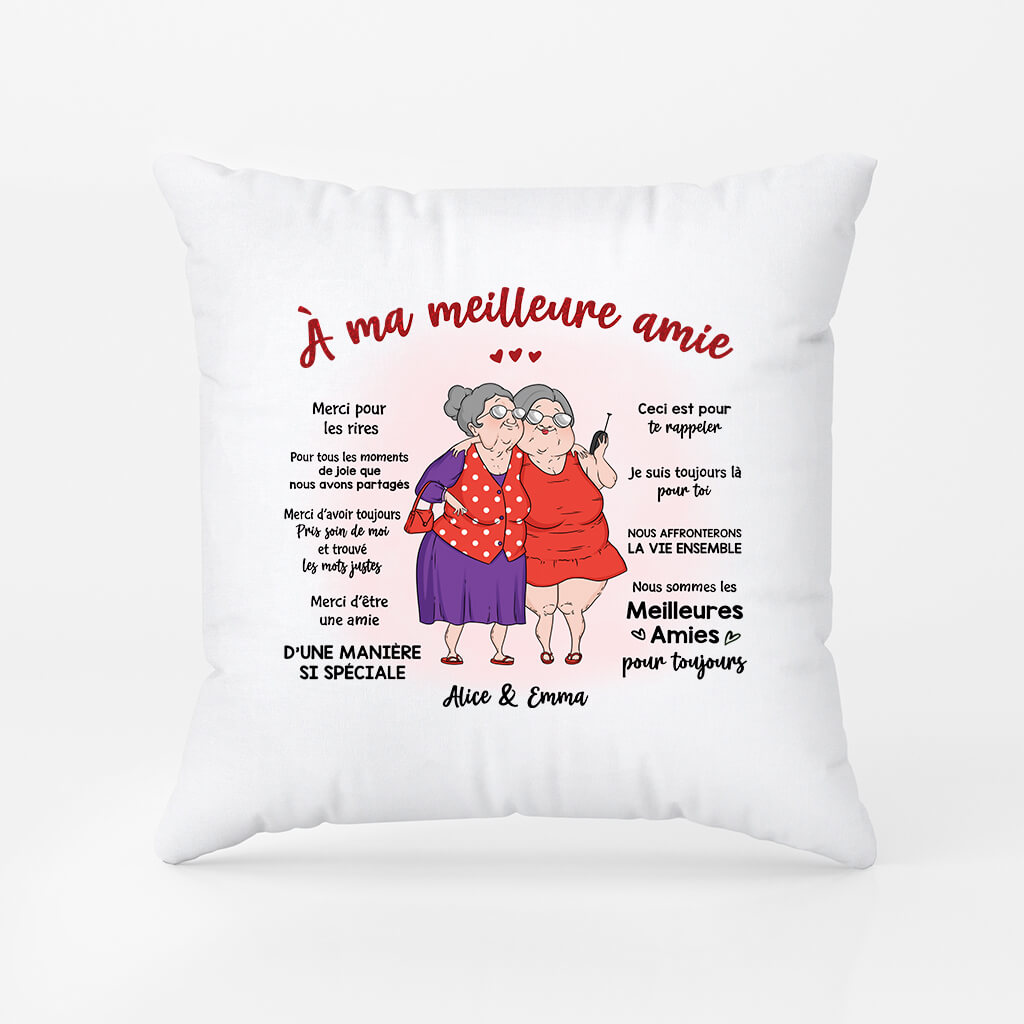 À Ma Vieille Amie - Cadeau Personnalisé | Coussin Pour Meilleure Amie