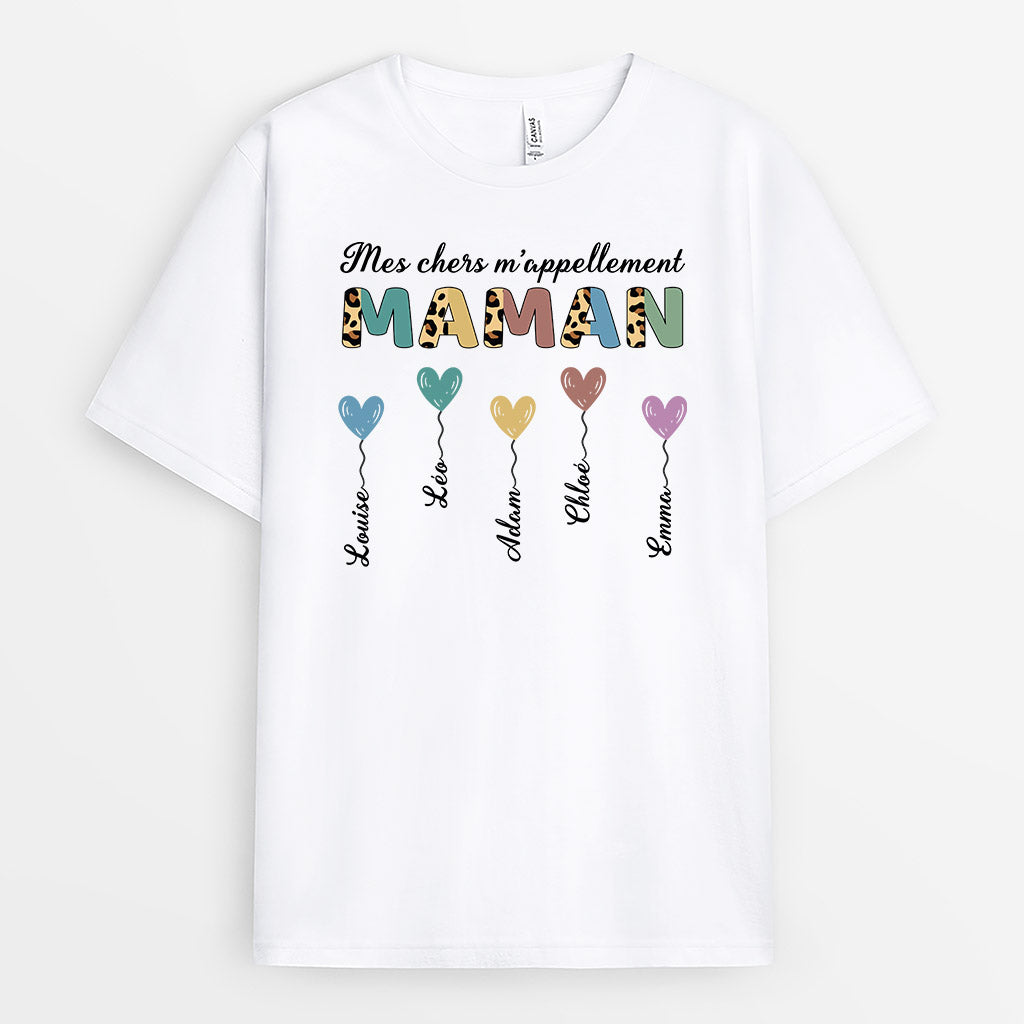 Mes Personnes Favorites M'Appellent Mamie Version Colorée - Cadeau Personnalisé | T-shirt pour Mamie