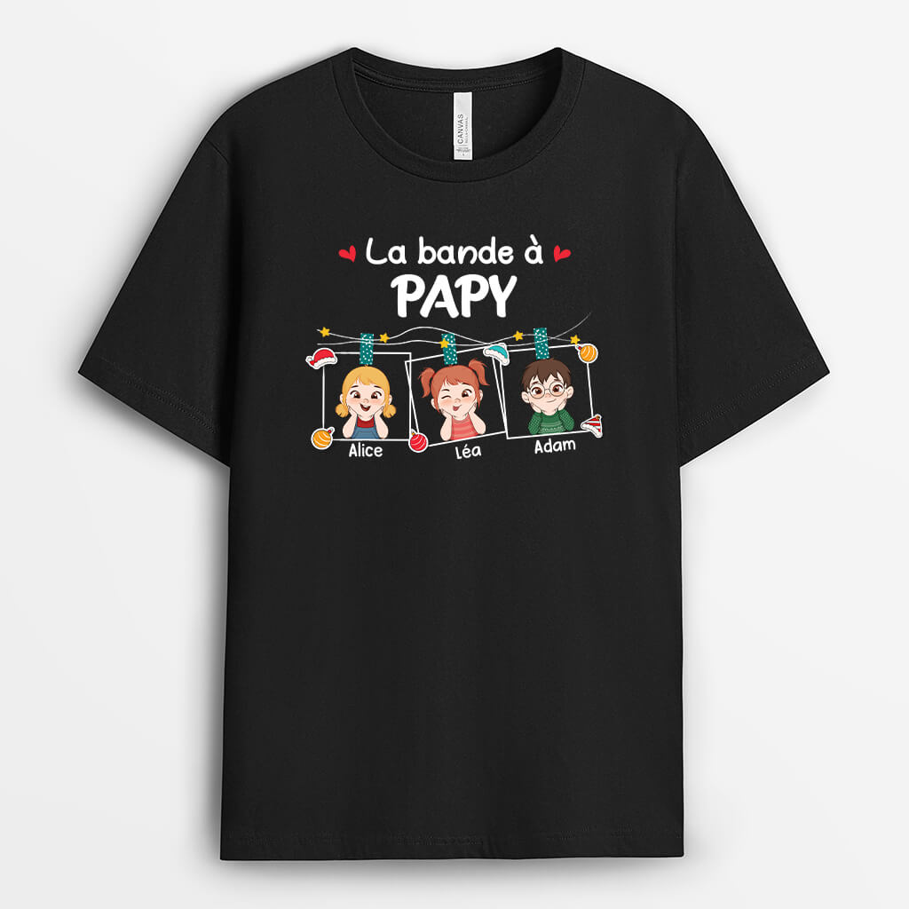 La Bande À Papy En Cadre De Noël - Cadeau Personnalisé | T-Shirt Pour Papy