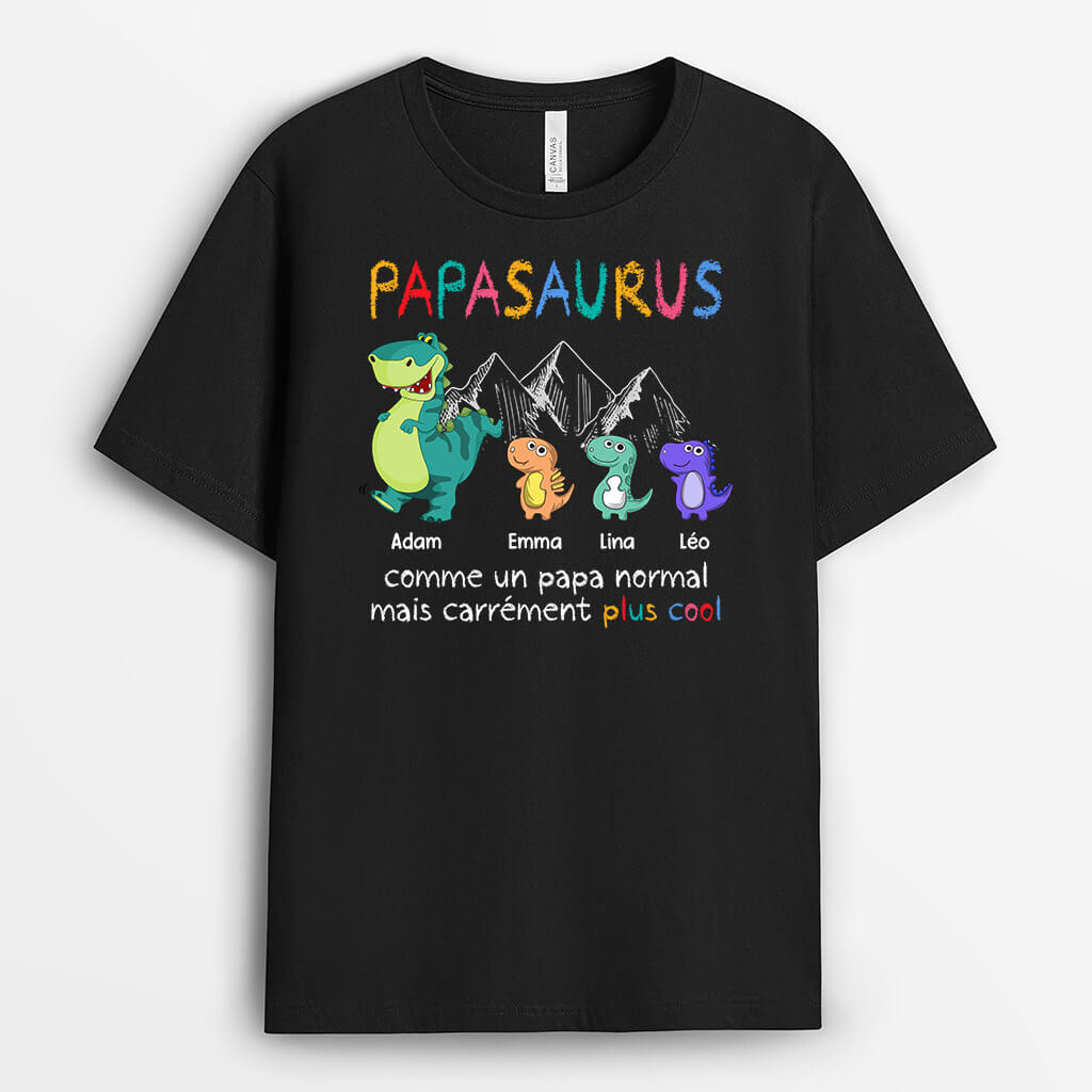 Papasaurus/Papysaurus - Cadeau Personnalisé | T-shirt pour Homme