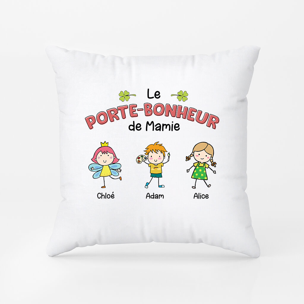 Le Porte-Bonheur De Mamie - Cadeau Personnalisé | Coussin Pour Mamie