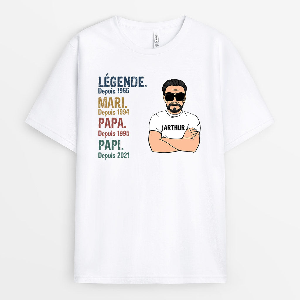 T-shirt pour homme personnalisé avec design Je suis et votre texte