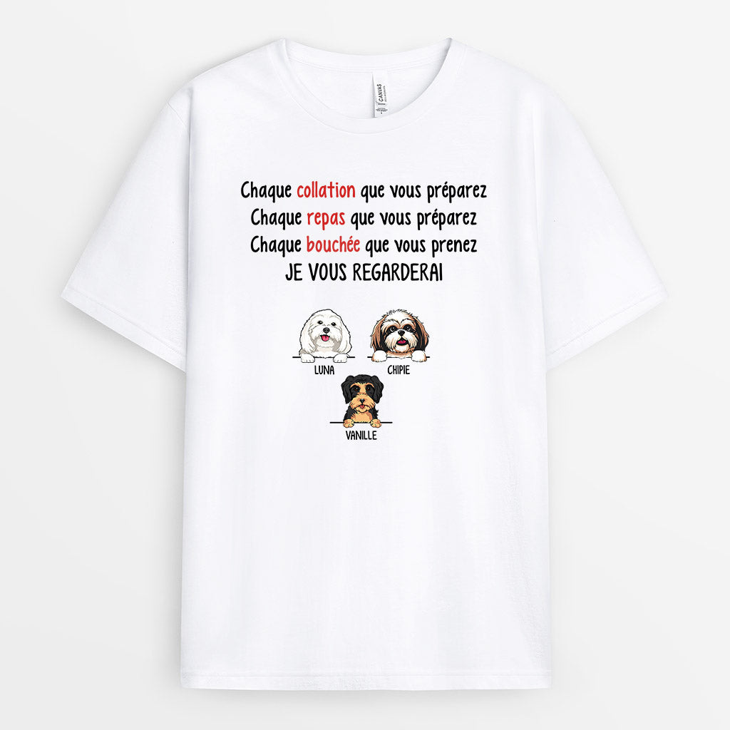 0005A010CFR2 cadeau Personalisable T shirt chiens personne