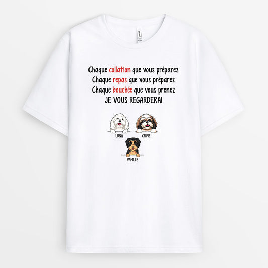 0005A010CFR2 cadeau Personalisable T shirt chiens personne