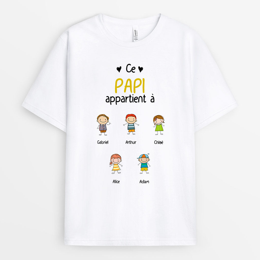 T-shirt Cadeau Pour Papa/Papy Personnalisé - Cadeau Plus