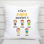 0014P040BFR1 cadeau Personnalise coussin enfants papa papi