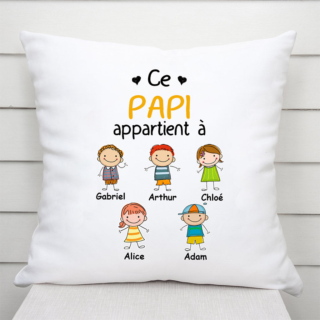 0014P040BFR2 cadeau personnalisable coussin enfants papa papi