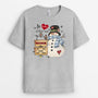 0023APP1FR1 cadeau Personnalise T shirt bonhomme de Neige mamie
