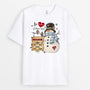 0023APP1FR2 cadeau Personnalise T shirt bonhomme de Neige mamie