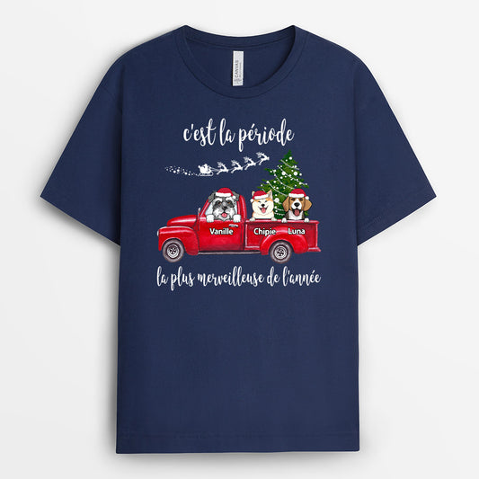 0032A010CFR2 present Personalisable T shirt chiens personne Noel