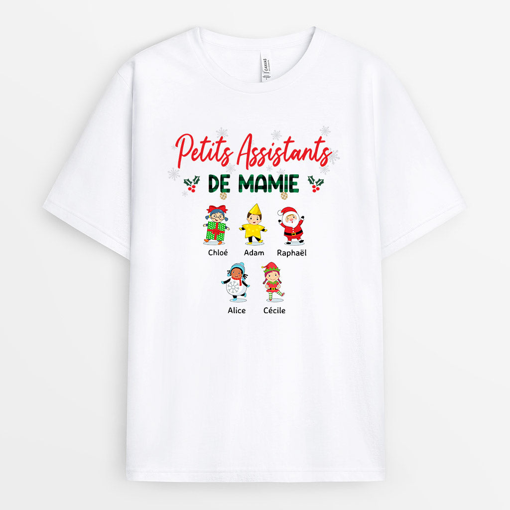 Petits Assistants De Mamie - Cadeau Personnalisé | T-shirt pour Maman/Mamie