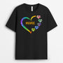 0041A030AFR1 present Personalisable T shirt coeur maman mamie