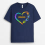0042A030AFR1 present Personalisable T shirt coeur maman mamie mains