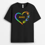 0042A030AFR2 present Personalisable T shirt coeur maman mamie mains