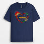 0048A030AFR2 present Personalisable T shirt coeur maman mamie mains
