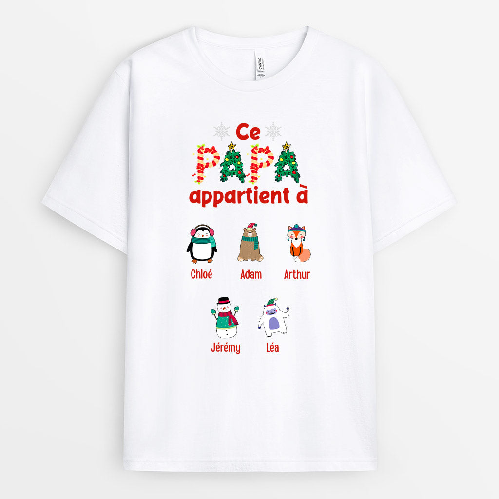 0050A010BFR2 cadeau personnalisable T shirt animaux papi
