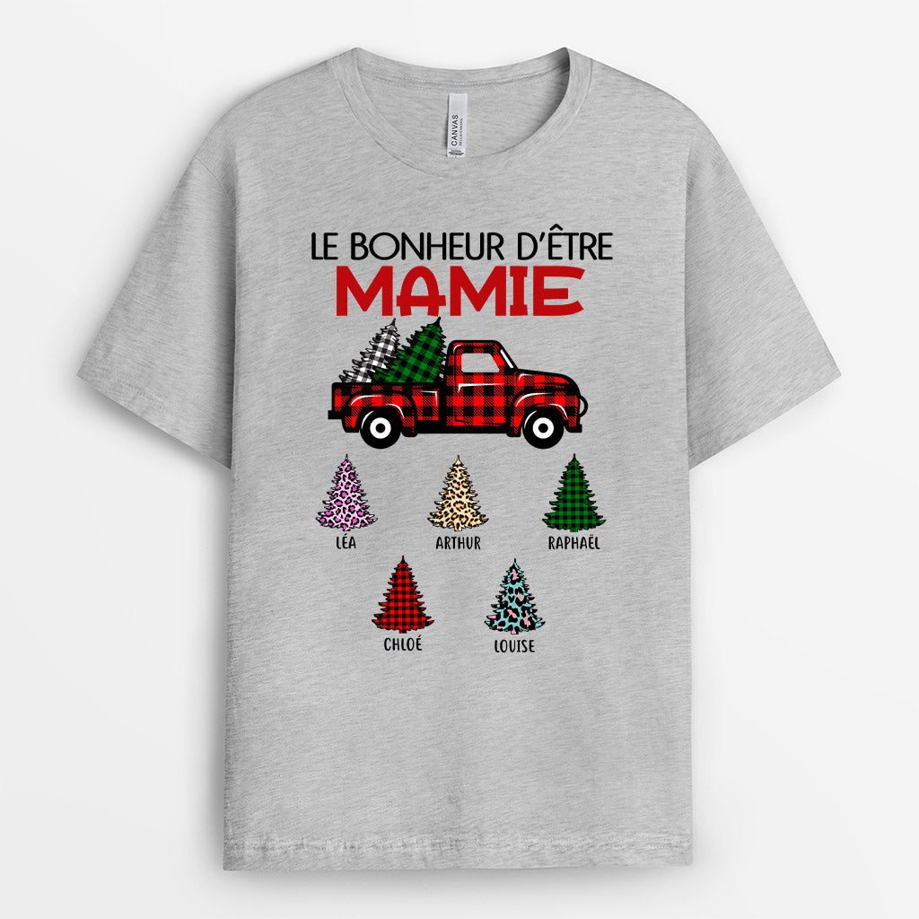 Le bonheur d'être Mamie - Cadeau Personnalisé | T-shirt pour Mamie