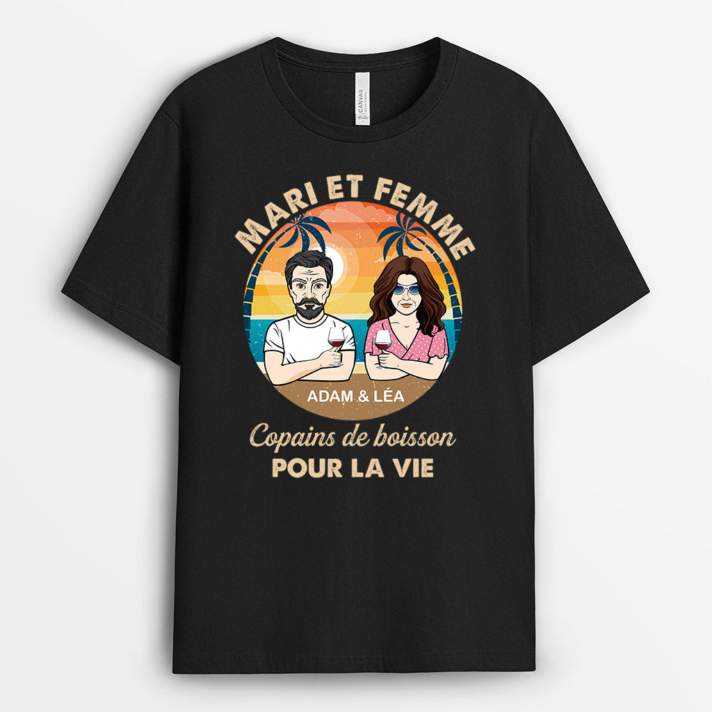 Notre Amour Toujours Aussi Fort Cadeau Personnalisé T-shirt