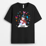0058A010AFR2 cadeau Personalisable T shirt papillons mamie Noel