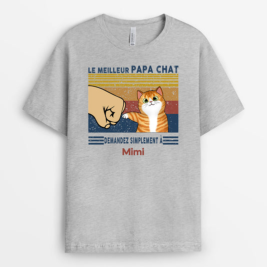 0060A010DFR1 present personnalisable T shirt chat papa