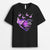 Papillons Cœur Violet - Cadeau Personnalisé | T-shirt pour Maman/Mamie