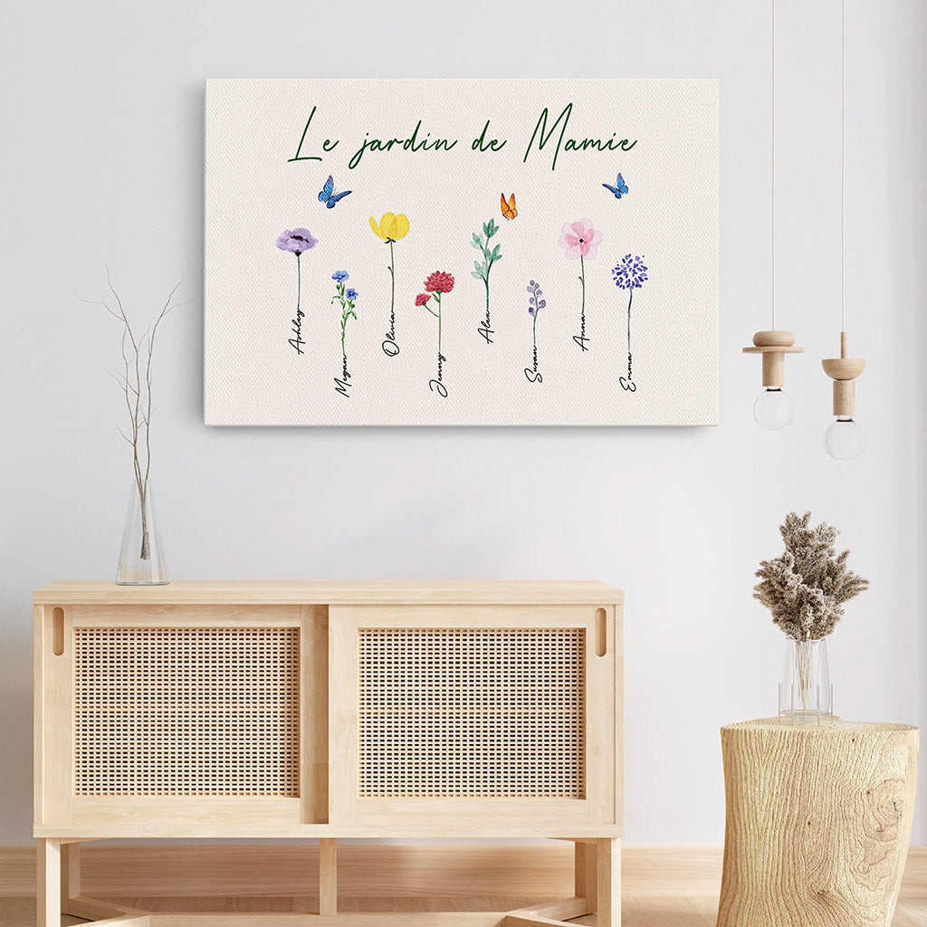 0065C040AFR3 present Personnalise Toile jarrdin mamie maman